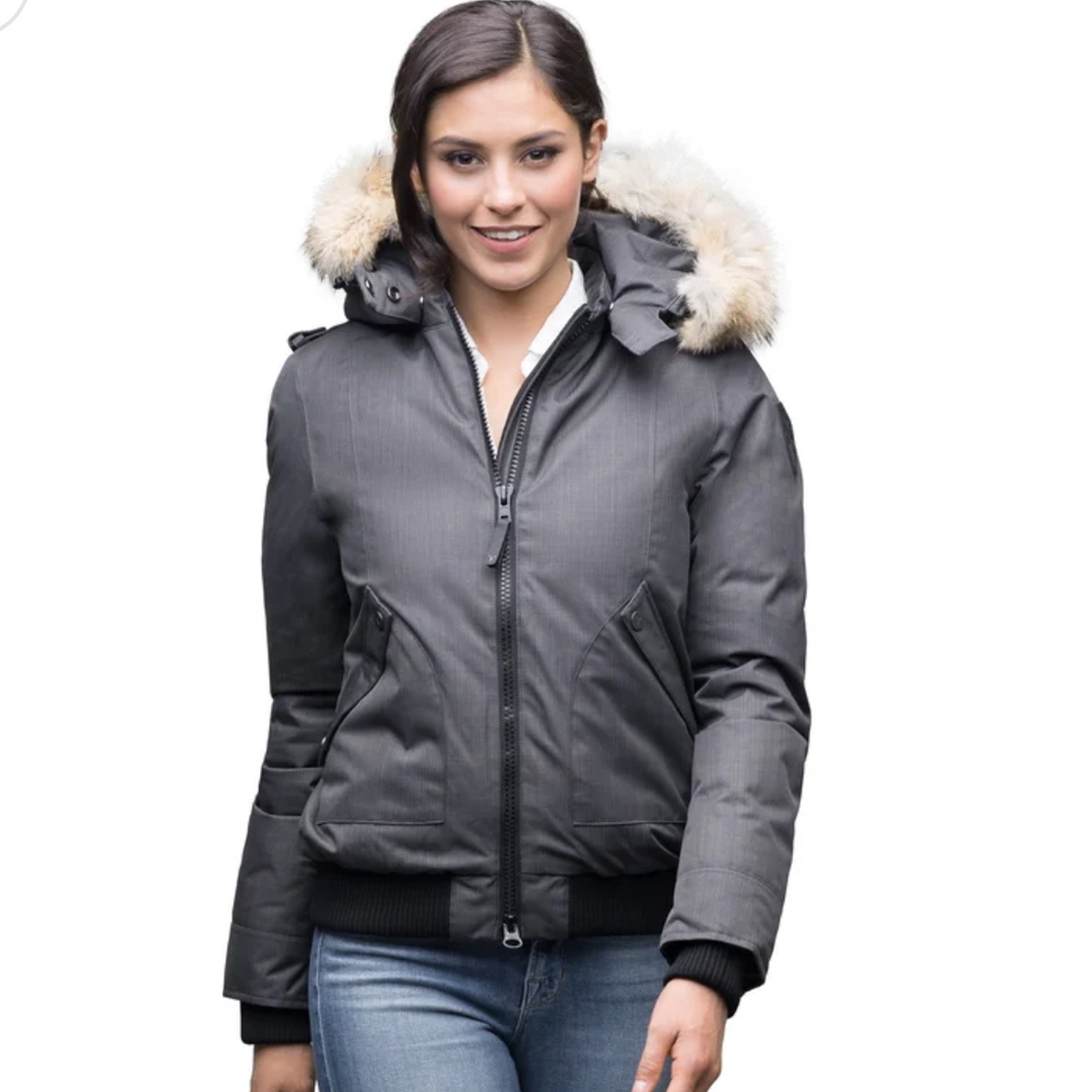Women's Gray Hooded Jacket